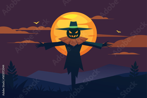halloween background with haunted house and bats