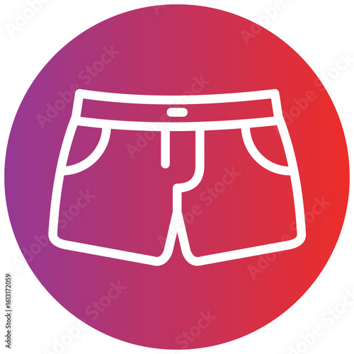 Shorts Line Icon Style
