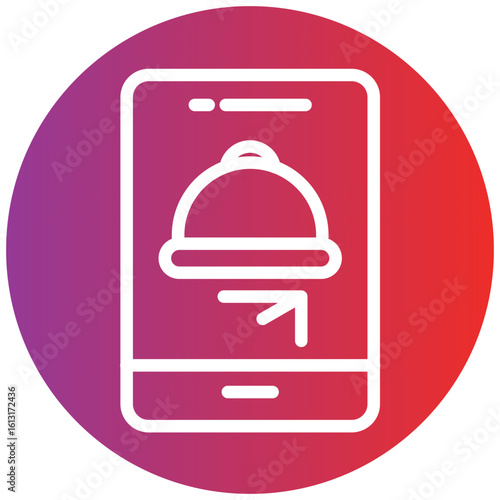 Online Reservation Line Icon Style
