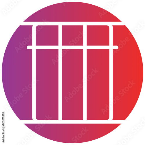 Jail Line Icon Style