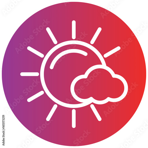 Sunny Line Icon Style
