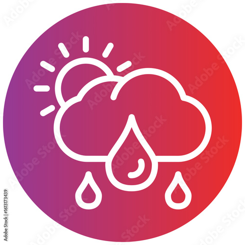 Humidity Line Icon Style