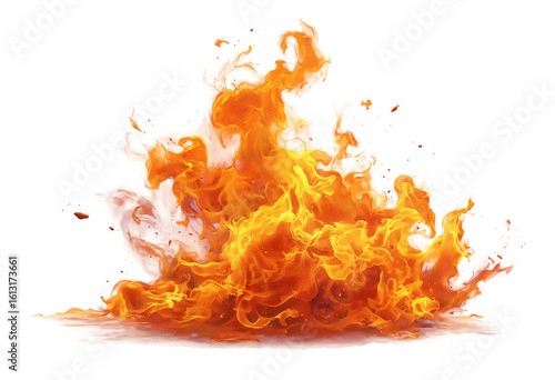 Wallpaper Mural A mesmerizing fire dances against an isolated on transparent background, its flames creating an abstract display of heat and energy Torontodigital.ca