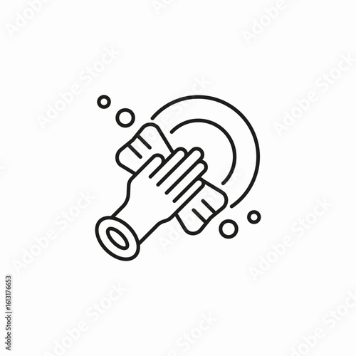 hand washing dish icon sign vector