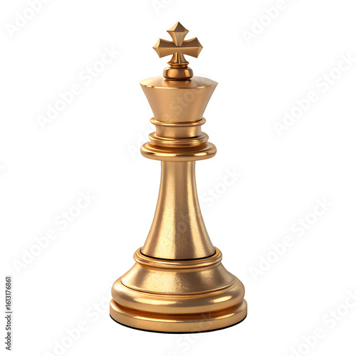 King chess piece. isolated object, transparent background