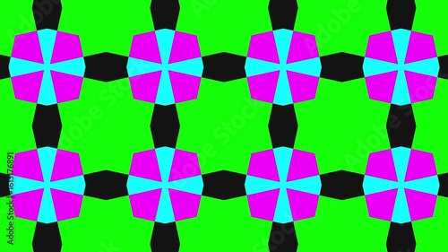 Abstract Pink and Green Morphing Shapes Loop | Vibrant Geometric Motion Background