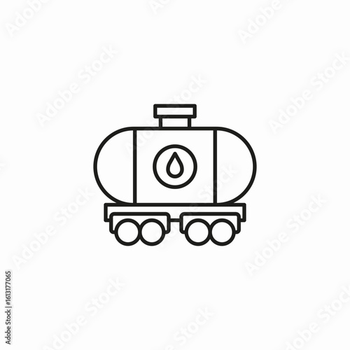 oil tank wagon icon sign vector