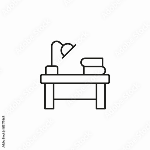 study desk lamp icon sign vector