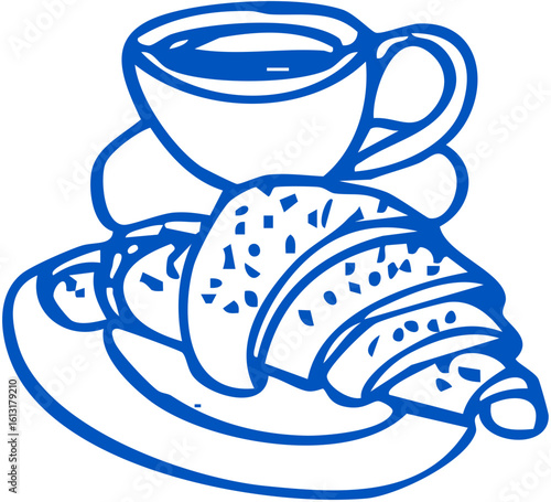 Teacup with teabag and rising steam in cozy presentation