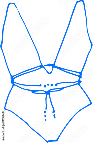 One-piece swimsuit, suitable for beach or poolside moments