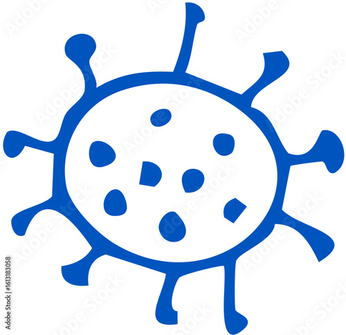 Virus or microorganism graphic, tied to biology and health studies