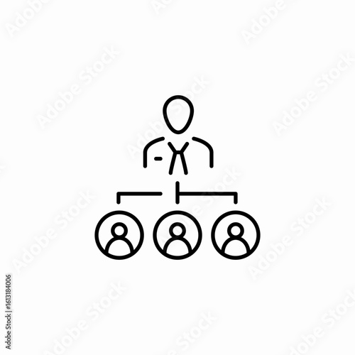 organization chart people icon sign vector