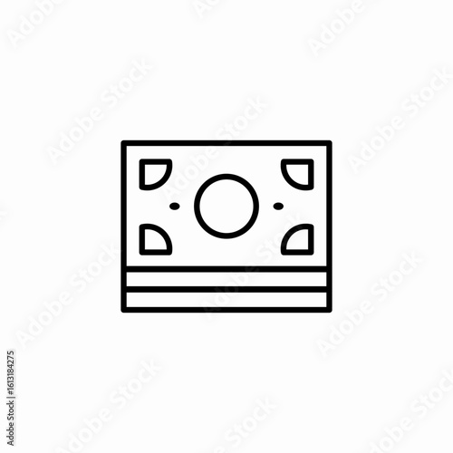 stack of money icon sign vector