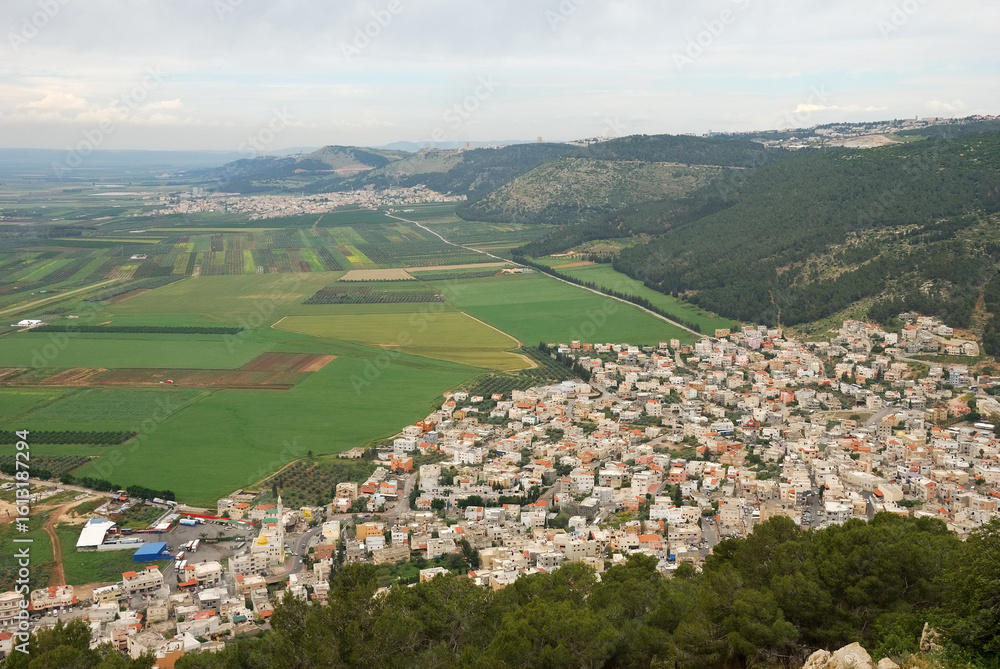 Obraz premium Vistas desde el Monte Tabor, Israel