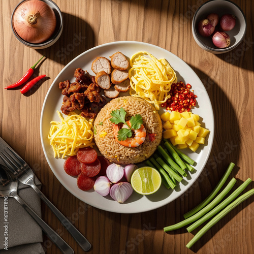 Authentic Thai Shrimp Paste Fried Rice (Khao Kluk Kapi)