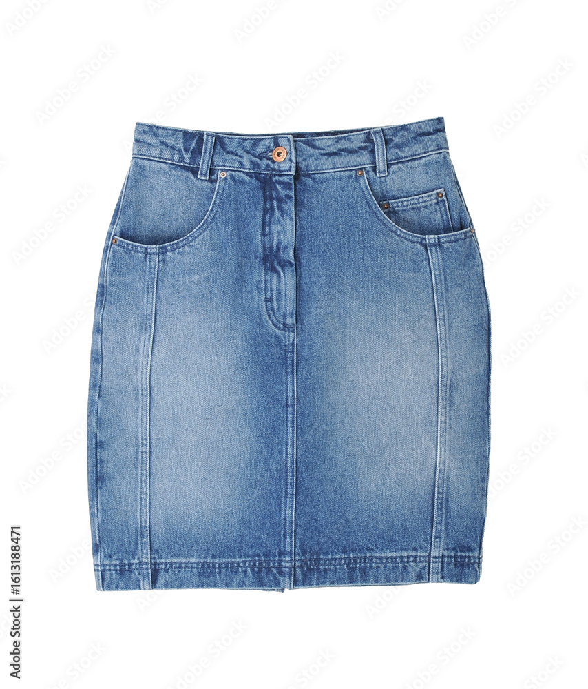 jupe en jean bleu, vue de face jupe en jean bleu, vue de face