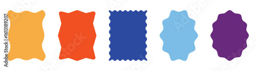 Wavy scalloped rectangular and oval frames collection.