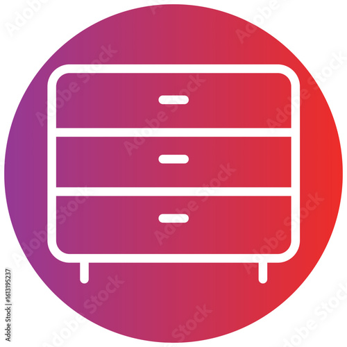 Drawers Line Icon Style