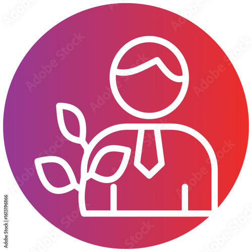 Ecologist Line Icon Style