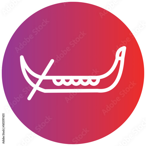 Gondola Line Icon Style