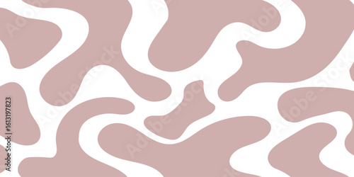 Colorful abstract organic blob pattern with wavy shapes in pastel tones. Modern minimalist background ideal for textiles, branding, packaging, and creative design projects.