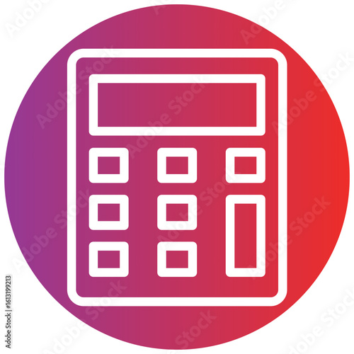 Calculator Line Icon Style