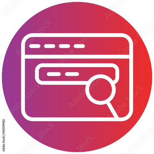 Search Bar Line Icon Style