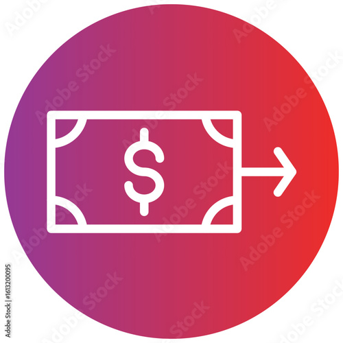 Send Money Line Icon Style
