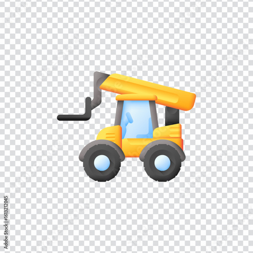 Telehandler construction equipment vector