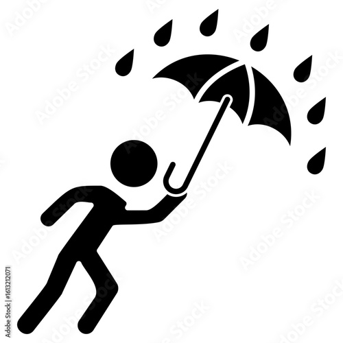 Heavy Rain Glyph Icon