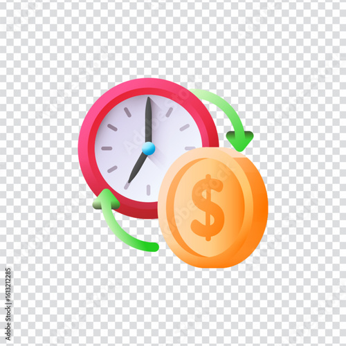 Clock showing time vector illustration