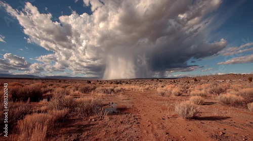 Dramatic Desert Downpour: A Moment of Relief