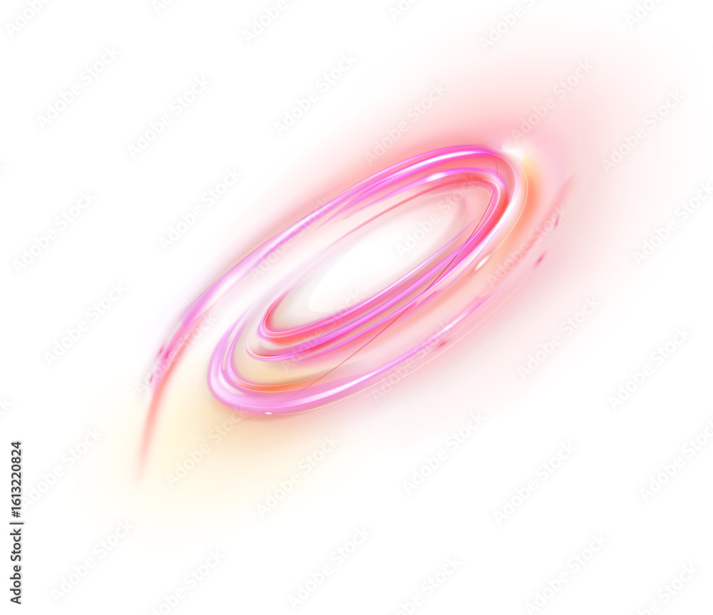 Naklejka premium Red Neon Swirl