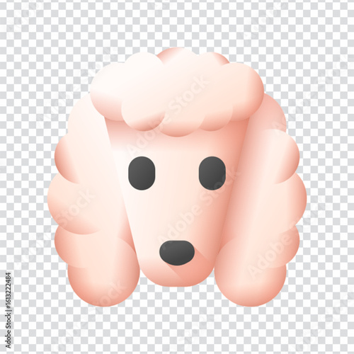 Poodle dog breed vector illustration