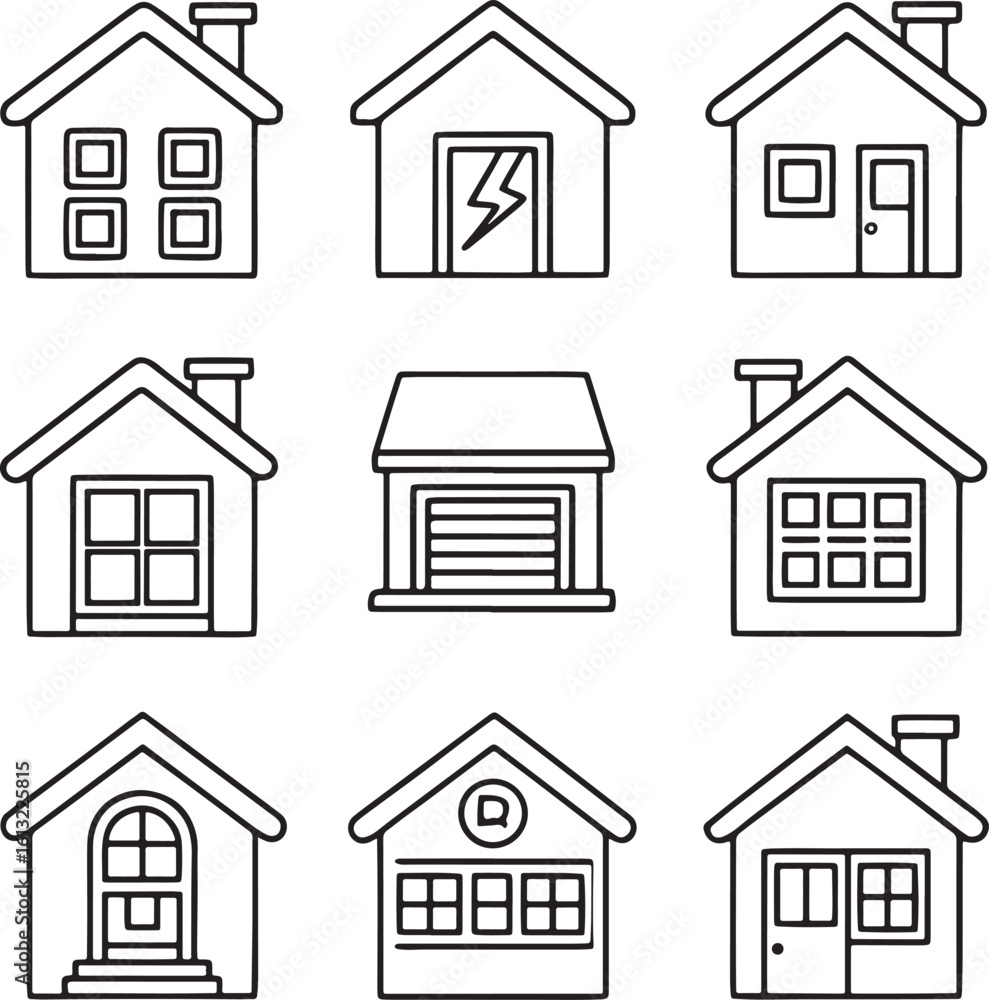 Fototapeta premium Abstract geometric pattern with a bold central silhouette and vibrant color accents perfect for design projects