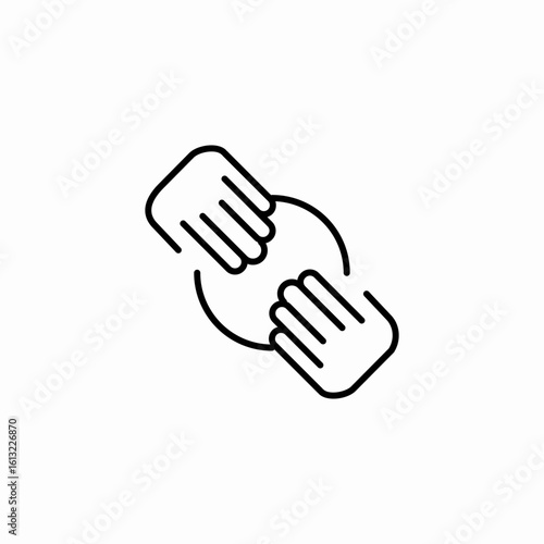 hands holding support icon sign vector