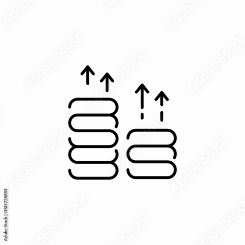 heating cooling coils icon sign vector