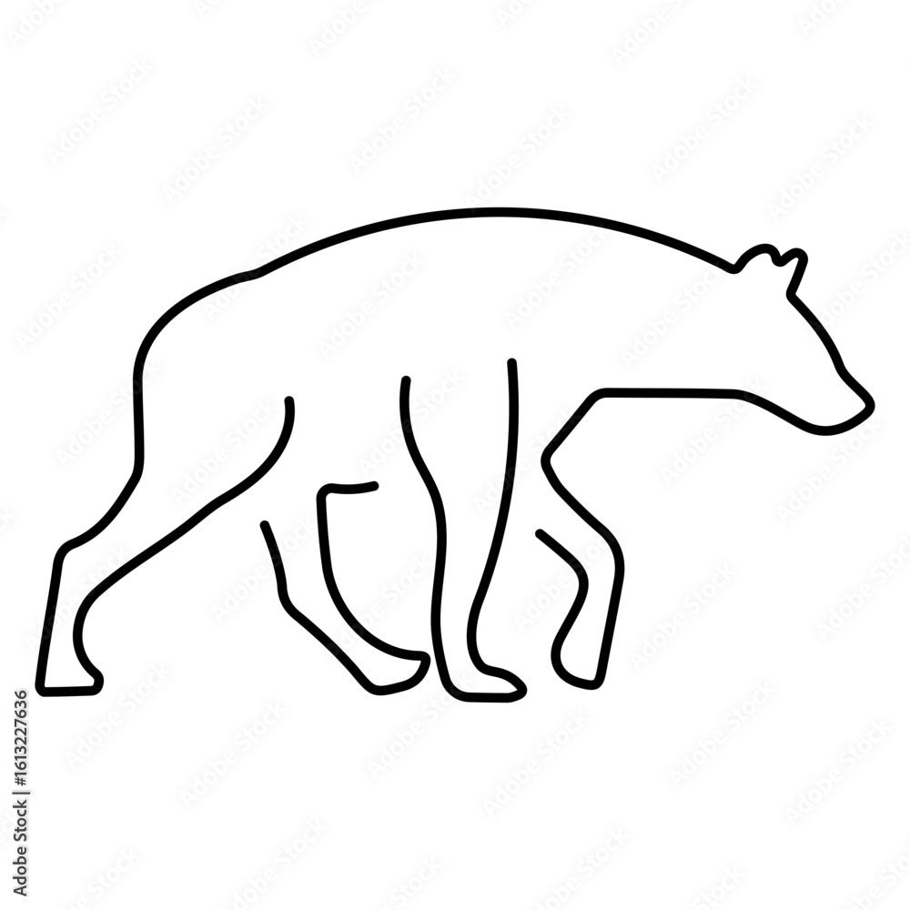 Fototapeta premium hyena icon on white background, vector illustration.