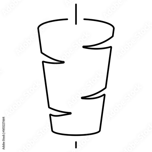 kebab icon on white background, vector illustration.