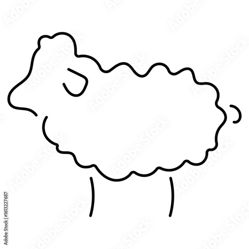 lamb icon on white background, vector illustration.