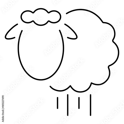 lamb icon on white background, vector illustration.