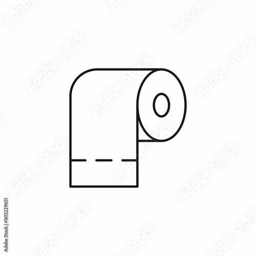 toilet paper roll icon sign vector