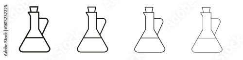 Vinegar icon outline vector sign, linear style pictogram.