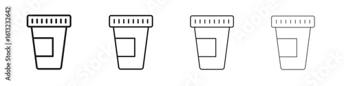 Urine test icon outline vector sign, linear style pictogram.