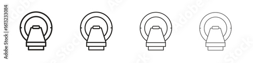 Tomography icon outline vector sign, linear style pictogram.