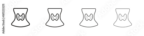 Thyroid icon outline vector sign, linear style pictogram.