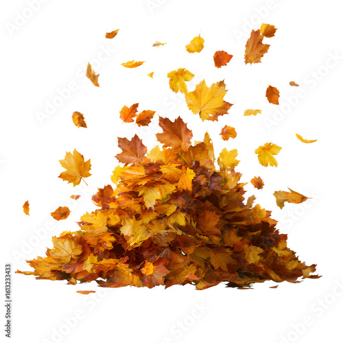 Wallpaper Mural Pile of fall leaves blowing isolated on transparent background Torontodigital.ca