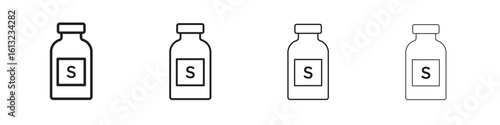 Solvent icon outline vector sign, linear style pictogram.