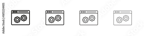 Software icon outline vector sign, linear style pictogram.
