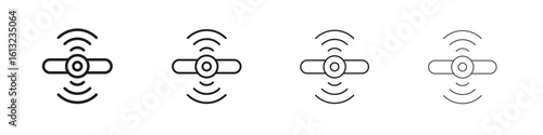 Sensor icon outline vector sign, linear style pictogram.
